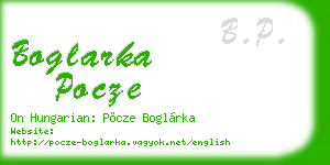 boglarka pocze business card